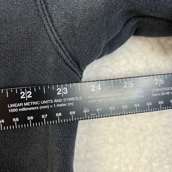 VTG Nike Sweater Men Large Black 80s Swoosh Embroidered Check Made in USA Cotton - Picture 7 of 13